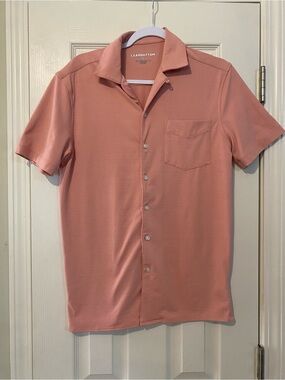 Bearbottom Cabana Camp Collar Shirt Salmon Stretch Camp Collar S EXCELLENT